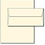 Blank Letterhead Paper & Envelopes – Off-White Natural Cream Color – 40 Sets – Unique Executive Size (7″ x 10″) Paper with Matching Envelopes