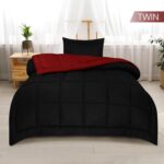 Utopia Bedding Twin Comforter Set Kids with 1 Pillow Sham, Bedding Comforter Sets, Down Alternative Reversible Black/Red Comforter, Soft and Comfortable, Machine Washable