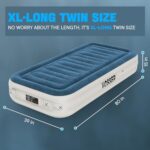 VOSSER Twin Air Mattress with Built-in Pump,Fast & Easy Inflation/Deflation Inflatable Mattress, Foldable Blow Up Mattress with Storage Bag, Inflatable Bed for Home, Camping & Guests