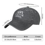 Waldeal Twin Mom Gift Women’s Baseball Cap, Adjustable Hat Distressed Retro Denim Washed for Women-Grey