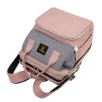 Kodyiuy Baby Diaper Bag Backpack Changing Station for Large Capacity Travel Foldable Bag Female New Mom Gift Pink-gray