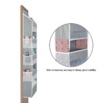 Univivi Hanging Storage Organizer Nursery Closet Cabinet Baby Storage with 5 Large Compartments 6 Side Pockets for Cosmetics, Toys and Sundries (Grey)