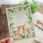 Twin Deer Bookplate Stickers for Kids, Set of 10, Baby Shower Book Plates, Book Labels for Childrens Books