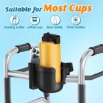 Guiseapue 2 Packs Stroller Cup Holder, Universal Cup Holder for Stroller, Bike, Wheelchair, Walker, Scooter, Stroller Accessories for Uppababy, Nuna, Bugaboo, Doona, Gifts for Women, Mom, Men