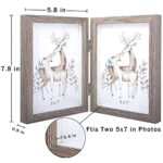 AVEAX Double 5×7 Picture Frame Grey Wood Photo Frame Shadow Box Frame