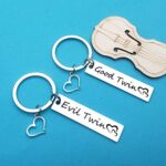 Xiahuyu Twins Gift Twins Keychain Twins Girls Boys Gift Good Twin Evil Twin Matching Keychain Set Twins Jewelry Gift for Twins Sister Brother