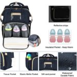 HappyLuoka Diaper Bag Backpack, Multifunction Baby Bag for Boys & Girls, Diaper Backpack, Navy Blue